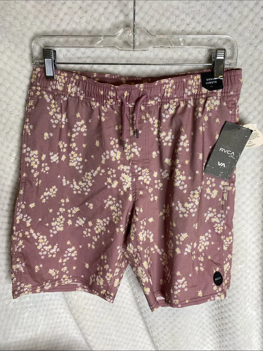 RVCA Dusty Red Floral Shorts